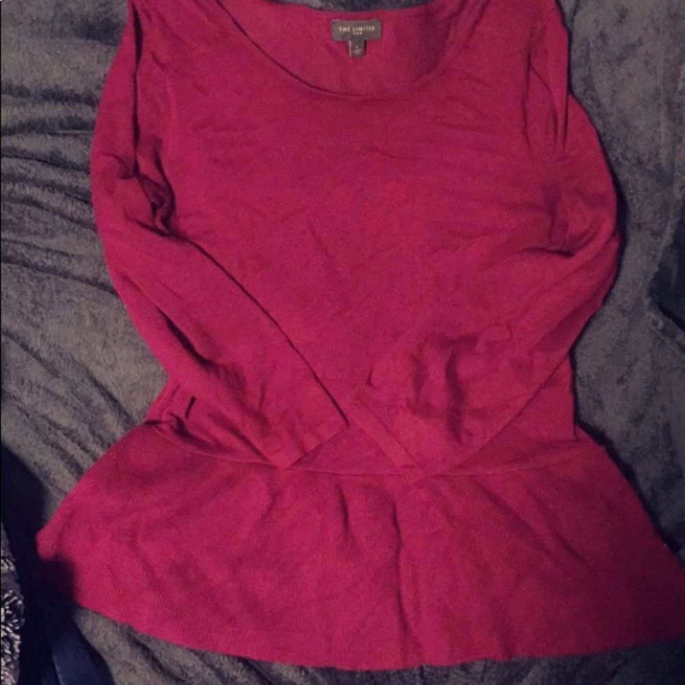 Magenta sweater material shirt